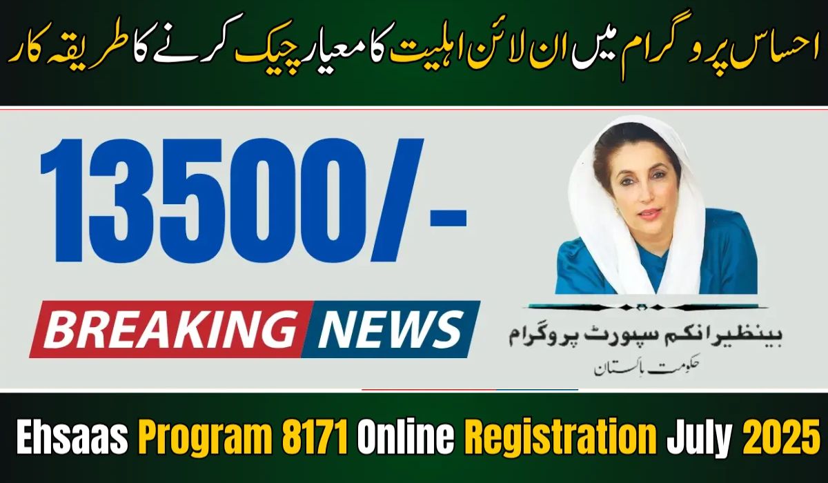 Ehsaas Program NADRA Registration 8171 (2025) Complete Guide to Apply Online